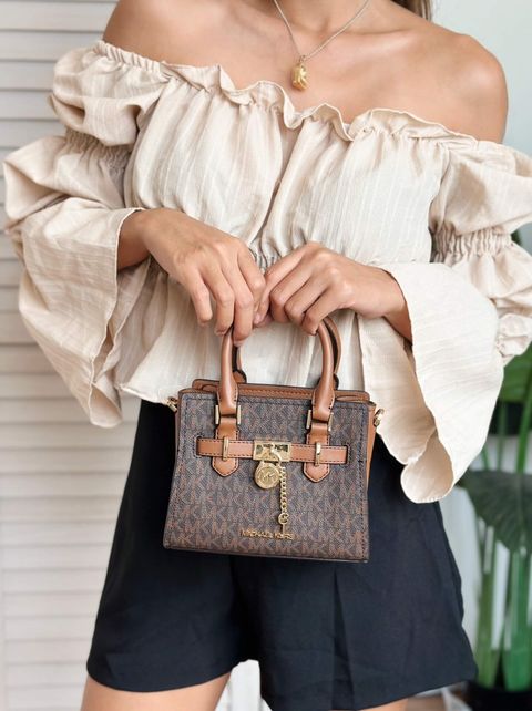JuzBeauty_JuzBeautyMalaysia_JuzPretty_Authentic_Kbeauty_Malaysia_Skin_Care_Cosmetics_Jbeauty_Health_Care_korean_streetwear_US_Luxury_MICHAEL KORS 35H1GHMS0B Hamilton Extra-small Leather Satchel In Brown 单肩包7