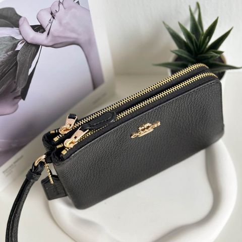 JuzBeauty_JuzBeautyMalaysia_JuzPretty_Authentic_Kbeauty_Malaysia_Skin_Care_Cosmetics_Jbeauty_Health_Care_korean_streetwear_US_Luxury_COACH 6649 Double Corner Zip Wallet In Polished Pebble Leather 手挽包钱包1