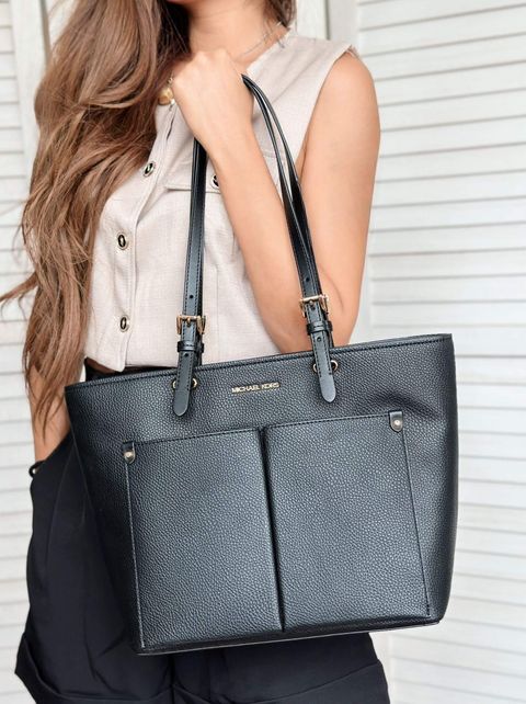 JuzBeauty_JuzBeautyMalaysia_JuzPretty_Authentic_Kbeauty_Malaysia_Skin_Care_Cosmetics_Jbeauty_Health_Care_korean_streetwear_US_Luxury_MICHAEL KORS 35F3GTVT8B Jet Set Medium Pocket Tote Bag In Black 托特包4