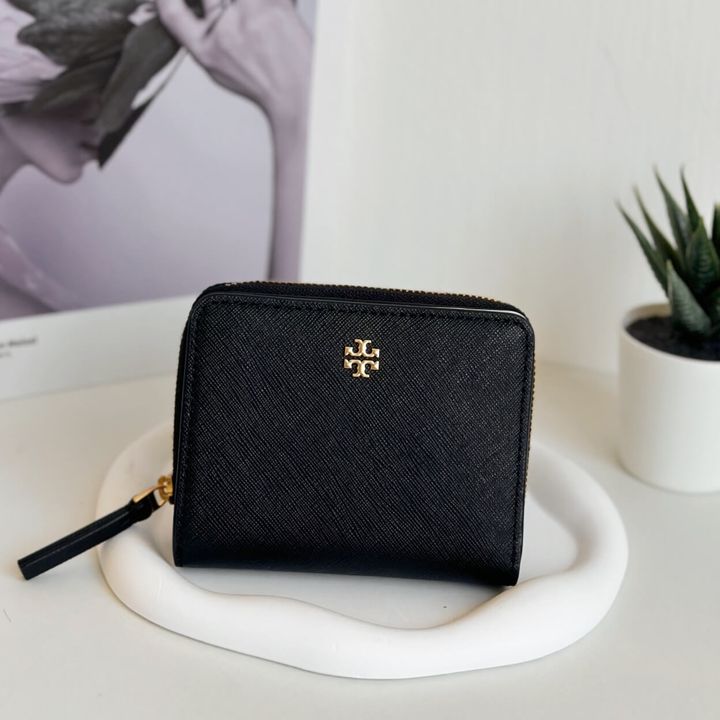 JuzBeauty_JuzBeautyMalaysia_JuzPretty_Authentic_Kbeauty_Malaysia_Skin_Care_Cosmetics_Jbeauty_Health_Care_korean_streetwear_US_Luxury_TORY BURCH 147606 Emerson Mini Wallet In Black 女士钱包1