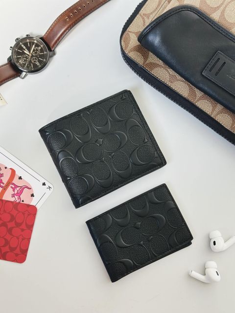 JuzBeauty_JuzBeautyMalaysia_JuzPretty_Authentic_Kbeauty_Malaysia_Skin_Care_Cosmetics_Jbeauty_Health_Care_korean_streetwear_US_Luxury_COACH F75371 Compact Id Wallet In Signature Crossgrain Leather Black 男士钱包4.jpg