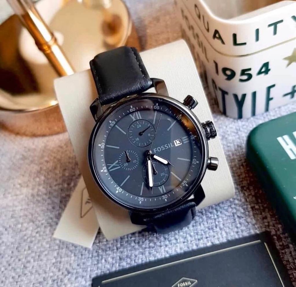 JuzBeauty_JuzBeautyMalaysia_JuzPretty_Authentic_Kbeauty_Malaysia_Skin_Care_Cosmetics_Jbeauty_Health_Care_korean_streetwear_US_Luxury_FOSSIL BQ1703 Rhett Chronograph Black Leather Watch 男士手表1.jpg