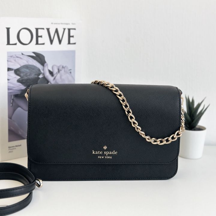 JuzBeauty_JuzBeautyMalaysia_JuzPretty_Authentic_Kbeauty_Malaysia_Skin_Care_Cosmetics_Jbeauty_Health_Care_korean_streetwear_US_Luxury_KATE SPADE KC430 Madison Flap Convertible Crossbody In Black 斜挎包2