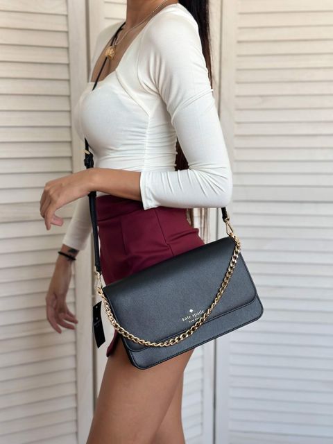 JuzBeauty_JuzBeautyMalaysia_JuzPretty_Authentic_Kbeauty_Malaysia_Skin_Care_Cosmetics_Jbeauty_Health_Care_korean_streetwear_US_Luxury_KATE SPADE KC430 Madison Flap Convertible Crossbody In Black 斜挎包1.jpg