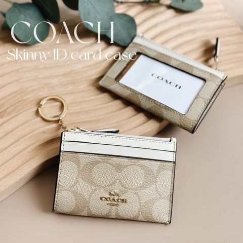 JuzBeauty_JuzBeautyMalaysia_JuzPretty_Authentic_Kbeauty_Malaysia_Skin_Care_Cosmetics_Jbeauty_Health_Care_korean_streetwear_US_Luxury_COACH F88208 Mini Skinny Id Case In Signature Canvas Im light Khaki Chalk 女士卡包7