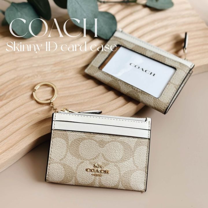 JuzBeauty_JuzBeautyMalaysia_JuzPretty_Authentic_Kbeauty_Malaysia_Skin_Care_Cosmetics_Jbeauty_Health_Care_korean_streetwear_US_Luxury_COACH F88208 Mini Skinny Id Case In Signature Canvas Im light Khaki Chalk 女士卡包7