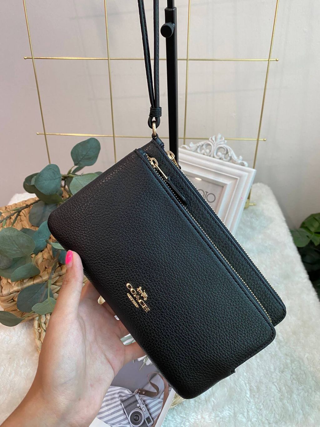 JuzBeauty_JuzBeautyMalaysia_JuzPretty_Authentic_Kbeauty_Malaysia_Skin_Care_Cosmetics_Jbeauty_Health_Care_korean_streetwear_US_Luxury_COACH C5610 Double Zip Wallet In Black 女士手拿包1.jpg