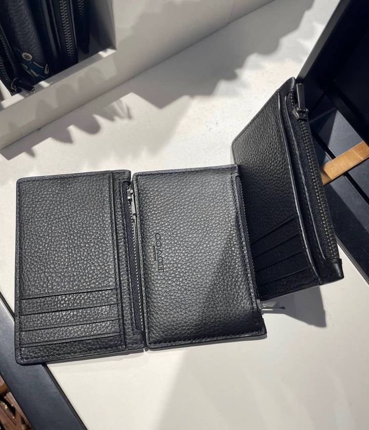JuzBeauty_JuzBeautyMalaysia_JuzPretty_Authentic_Kbeauty_Malaysia_Skin_Care_Cosmetics_Jbeauty_Health_Care_korean_streetwear_US_Luxury_COACH C4280 Zip Pebble Leather Card Case In Black 男士卡包1.jpg