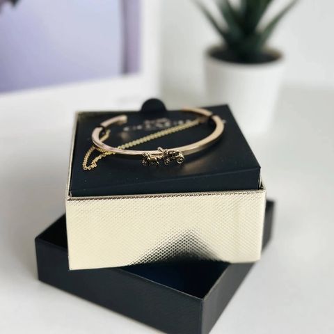 JuzBeauty_JuzBeautyMalaysia_JuzPretty_Authentic_Kbeauty_Malaysia_Skin_Care_Cosmetics_Jbeauty_Health_Care_korean_streetwear_US_Luxury_COACH F33376 Horse And Carriage Double Chain Cuff 手环3