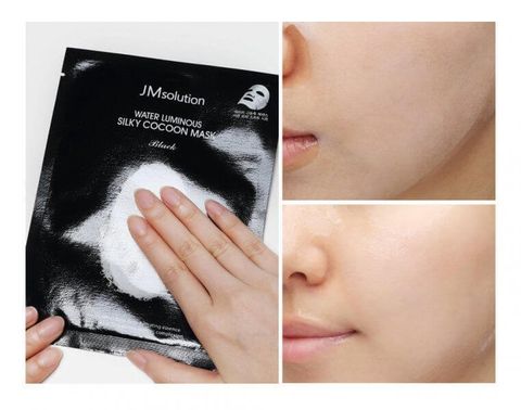 JuzBeauty-JuzBeautyMalaysia-JuzPretty-Authentic-Kbeauty-Malaysia-Skin-Care-Cosmetics-Jbeauty-Health-Care-korean-streetwear-Olive Young JMSolution Water Luminous Silky Cocoon Mask Black JM SOLUTION 水光丝滑白蚕丝面膜1