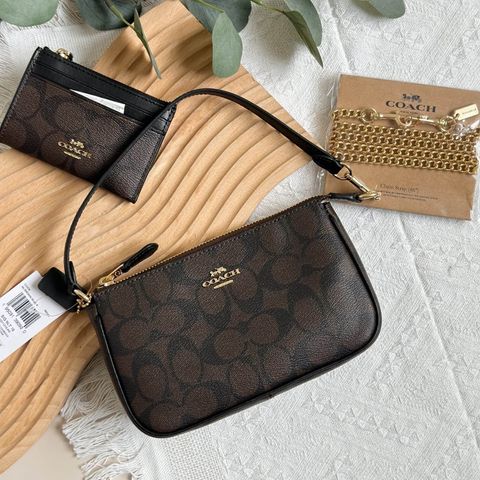JuzBeauty_JuzBeautyMalaysia_JuzPretty_Authentic_Kbeauty_Malaysia_Skin_Care_Cosmetics_Jbeauty_Health_Care_korean_streetwear_US_Luxury_COACH C3308 Nolita 19 In Signature Canvas In Brown Black 麻将包6