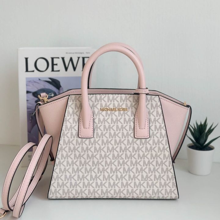 JuzBeauty_JuzBeautyMalaysia_JuzPretty_Authentic_Kbeauty_Malaysia_Skin_Care_Cosmetics_Jbeauty_Health_Care_korean_streetwear_US_Luxury_MICHAEL KORS 35F1G4VM2B Avril Small Logo Top-Zip Satchel In Pink 斜挎包3