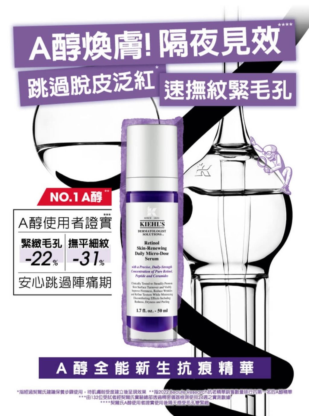 JuzBeauty-JuzBeautyMalaysia-JuzPretty-Authentic-Kbeauty-Malaysia-Skin-Care-Cosmetics-Jbeauty-Health-Care-korean-streetwear-Olive Young KIEHLS Retinol Skin Renewing Daily Micro-Dose Serum A醇全能新生抗痕精华10