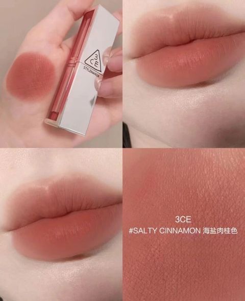 JuzBeauty-JuzBeautyMalaysia-JuzPretty-Authentic-Kbeauty-Malaysia-Skin-Care-Cosmetics-Jbeauty-Health-Care-korean-streetwear-Olive Young 3CE x SMILEY Edition Blur Matte Lipstick 柔雾唇膏 Salty Cinnamon 海盐肉桂色4