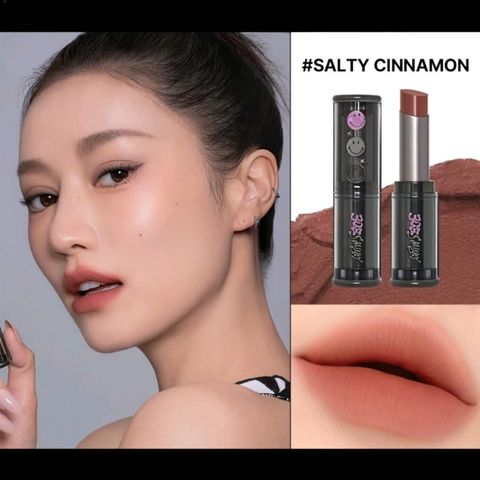 JuzBeauty-JuzBeautyMalaysia-JuzPretty-Authentic-Kbeauty-Malaysia-Skin-Care-Cosmetics-Jbeauty-Health-Care-korean-streetwear-Olive Young 3CE x SMILEY Edition Blur Matte Lipstick 柔雾唇膏 Salty Cinnamon 海盐肉桂色5