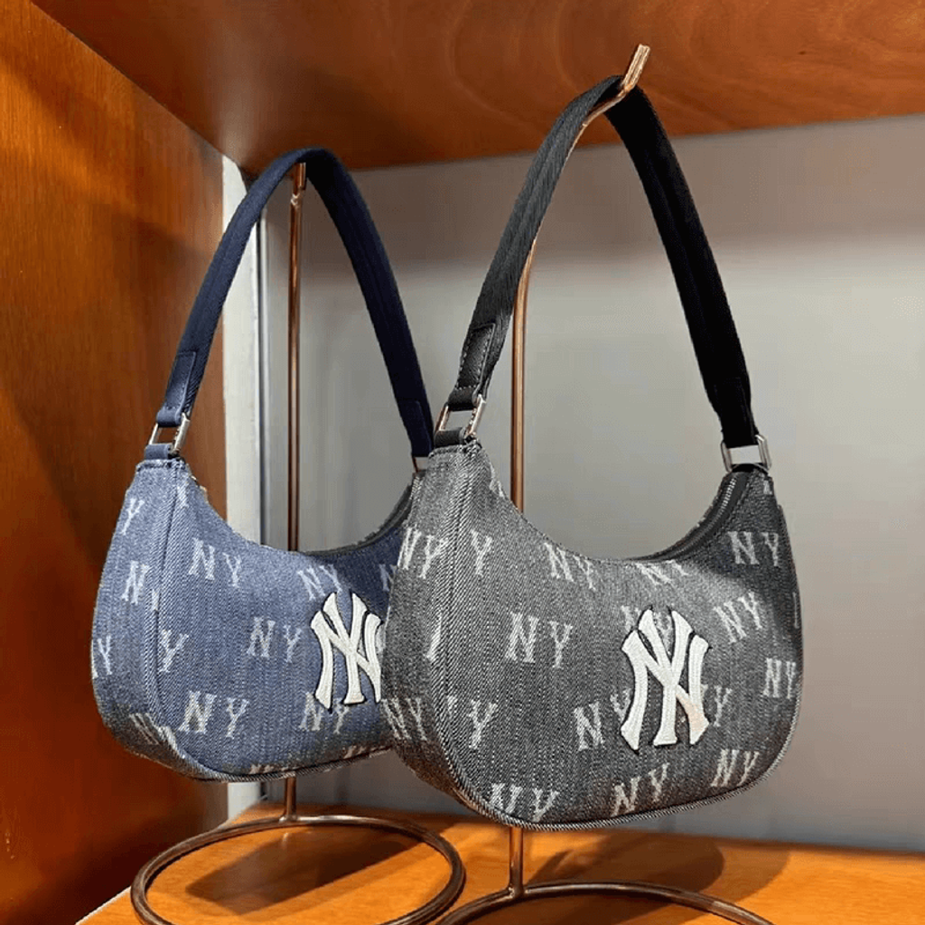 JuzBeauty-JuzBeautyMalaysia-JuzPretty-Authentic-Kbeauty-Malaysia-Skin-Care-Cosmetics-Jbeauty-Health-Care-korean-streetwear-MLB Classic Monogram Denim Hobo Bag New York Yankees 牛仔腋下包8