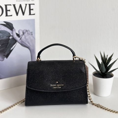 JuzBeauty_JuzBeautyMalaysia_JuzPretty_Authentic_Kbeauty_Malaysia_Skin_Care_Cosmetics_Jbeauty_Health_Care_korean_streetwear_US_Luxury_KATE SPADE K9406 Darcy Glitter Micro Satchel Black Mini Bag 斜挎包5