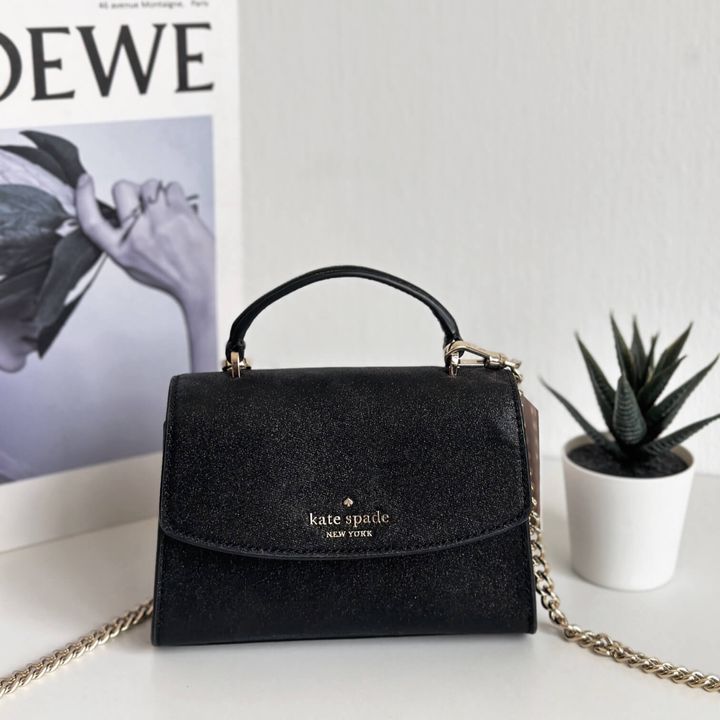 JuzBeauty_JuzBeautyMalaysia_JuzPretty_Authentic_Kbeauty_Malaysia_Skin_Care_Cosmetics_Jbeauty_Health_Care_korean_streetwear_US_Luxury_KATE SPADE K9406 Darcy Glitter Micro Satchel Black Mini Bag 斜挎包5