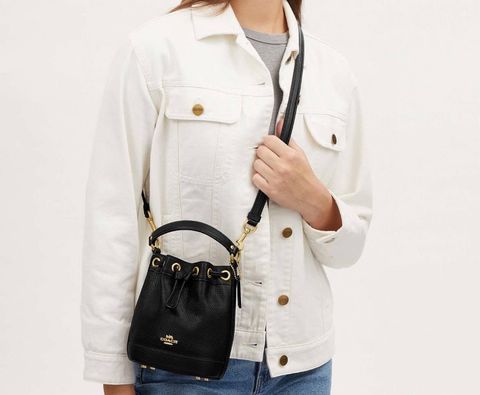 JuzBeauty_JuzBeautyMalaysia_JuzPretty_Authentic_Kbeauty_Malaysia_Skin_Care_Cosmetics_Jbeauty_Health_Care_korean_streetwear_US_Luxury_COACH CN683 Dempsey Drawstring Bucket Bag 15 In Black 水桶包6