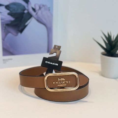hentic_Kbeauty_Malaysia_Skin_Care_Cosmetics_Jbeauty_Health_Care_korean_streetwear_US_Luxury_COACH CE969 Morgan Rectangle Buckle Belt In Khaki 女款腰带1