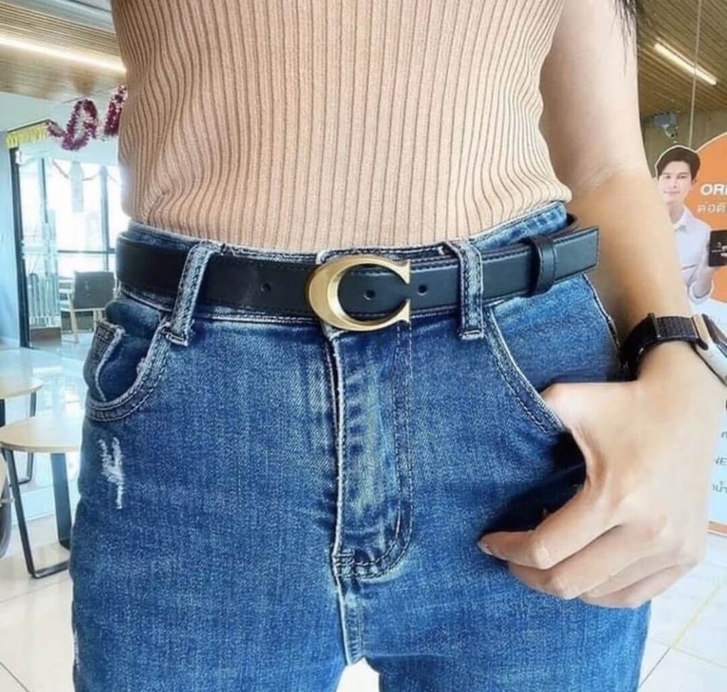 JuzBeauty_JuzBeautyMalaysia_JuzPretty_Authentic_Kbeauty_Malaysia_Skin_Care_Cosmetics_Jbeauty_Health_Care_korean_streetwear_US_Luxury_COACH 89352 Signature Buckle Belt 18mm 女款腰带1