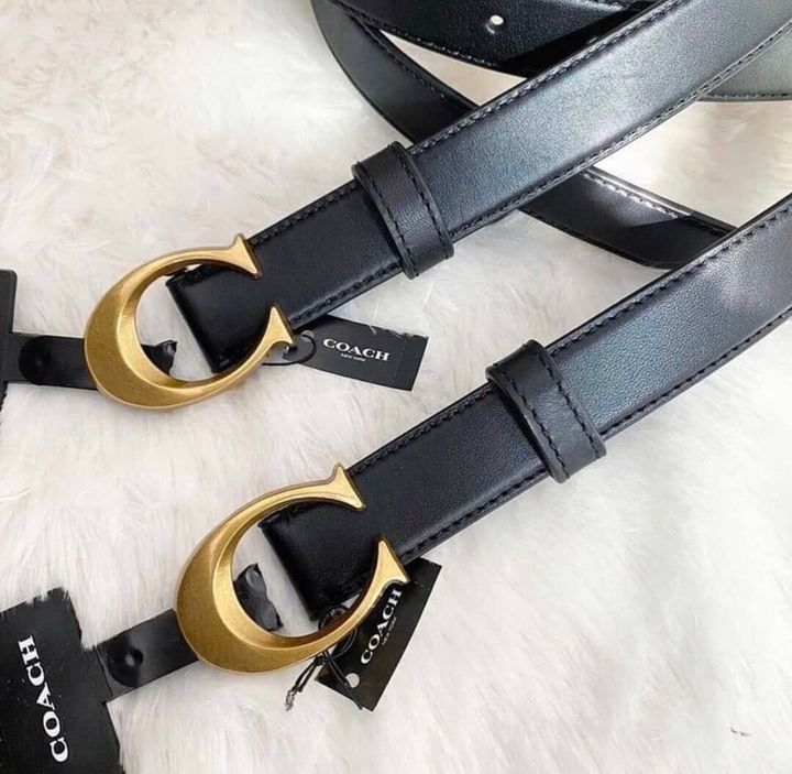 JuzBeauty_JuzBeautyMalaysia_JuzPretty_Authentic_Kbeauty_Malaysia_Skin_Care_Cosmetics_Jbeauty_Health_Care_korean_streetwear_US_Luxury_COACH 89352 Signature Buckle Belt 18mm 女款腰带5