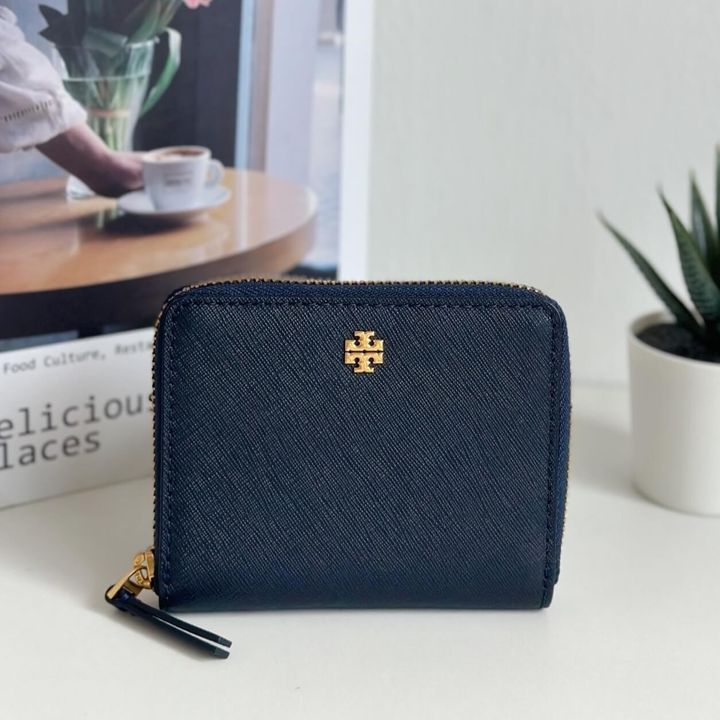 JuzBeauty_JuzBeautyMalaysia_JuzPretty_Authentic_Kbeauty_Malaysia_Skin_Care_Cosmetics_Jbeauty_Health_Care_korean_streetwear_US_Luxury_TORY BURCH 136098 0522 Emerson Medium Wallet In Navy 女款钱包2