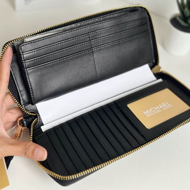 JuzBeauty_JuzBeautyMalaysia_JuzPretty_Authentic_Kbeauty_Malaysia_Skin_Care_Cosmetics_Jbeauty_Health_Care_korean_streetwear_US_Luxury_MICHAEL KORS 35T7GTVE7L Jet Set Travel Wallet Large Continental In Black 女款长钱包2
