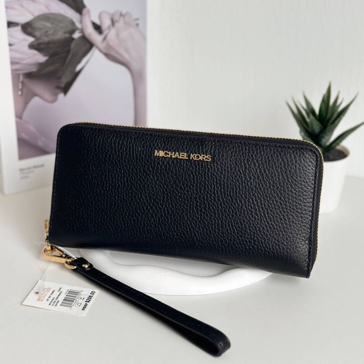 JuzBeauty_JuzBeautyMalaysia_JuzPretty_Authentic_Kbeauty_Malaysia_Skin_Care_Cosmetics_Jbeauty_Health_Care_korean_streetwear_US_Luxury_MICHAEL KORS 35T7GTVE7L Jet Set Travel Wallet Large Continental In Black 女款长钱包1