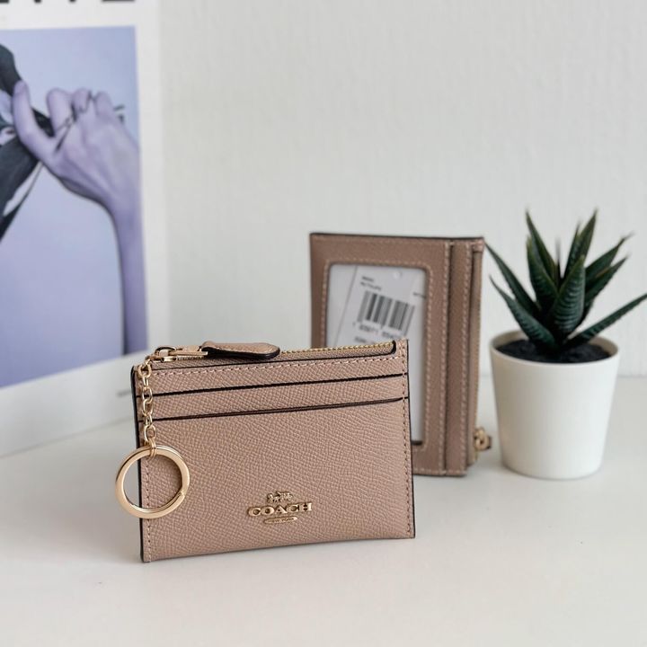 JuzBeauty_JuzBeautyMalaysia_JuzPretty_Authentic_Kbeauty_Malaysia_Skin_Care_Cosmetics_Jbeauty_Health_Care_korean_streetwear_US_Luxury_COACH 88250 Mini Skinny Id Case Im Taupe 女款卡包2
