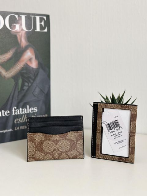 JuzBeauty_JuzBeautyMalaysia_JuzPretty_Authentic_Kbeauty_Malaysia_Skin_Care_Cosmetics_Jbeauty_Health_Care_korean_streetwear_US_Luxury_COACH F58110 CQ031 Slim Card Case In Signature Canvas Tan Khaki Brown Antique Nickel 男士卡包6.jpg