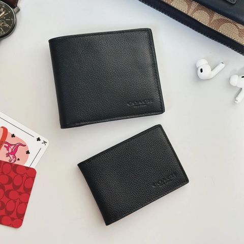 JuzBeauty_JuzBeautyMalaysia_JuzPretty_Authentic_Kbeauty_Malaysia_Skin_Care_Cosmetics_Jbeauty_Health_Care_korean_streetwear_US_Luxury_COACH F74991 Compact ID Wallet In Sport Calf Leather In Black 男士钱包 卡包3