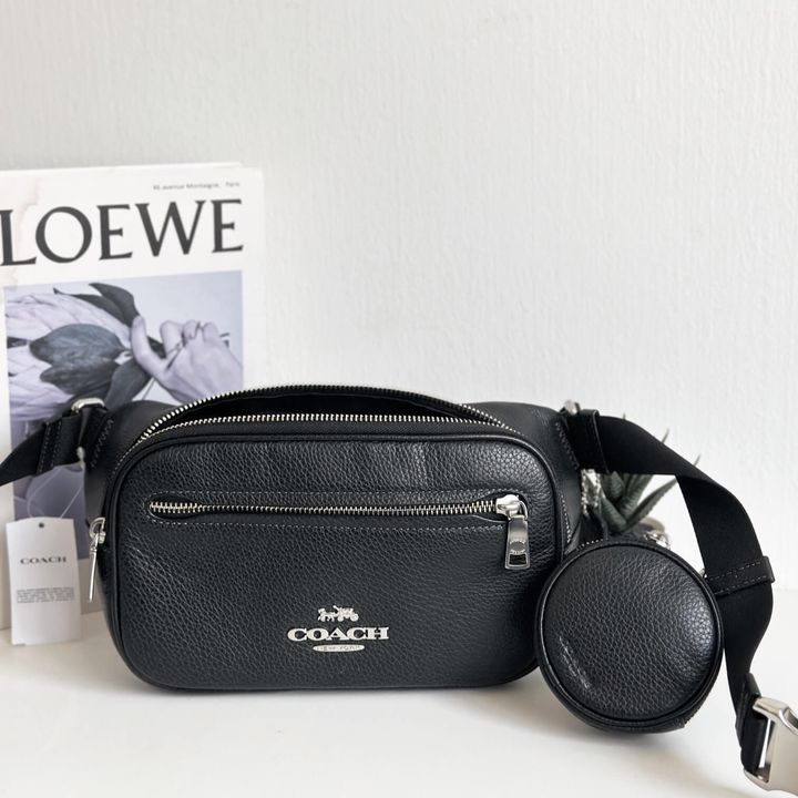 JuzBeauty_JuzBeautyMalaysia_JuzPretty_Authentic_Kbeauty_Malaysia_Skin_Care_Cosmetics_Jbeauty_Health_Care_korean_streetwear_US_Luxury_COACH CJ507 Elias Belt Bag In Black 男士胸包2