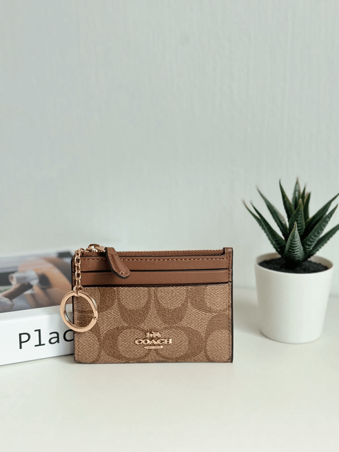 JuzBeauty_JuzBeautyMalaysia_JuzPretty_Authentic_Kbeauty_Malaysia_Skin_Care_Cosmetics_Jbeauty_Health_Care_korean_streetwear_US_Luxury_COACH F88208 Mini Skinny Id Case In Signature Canvas IM:Khaki Saddle 2 女款卡包5