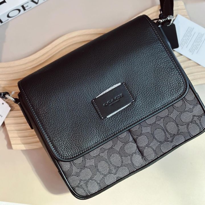 JuzBeauty_JuzBeautyMalaysia_JuzPretty_Authentic_Kbeauty_Malaysia_Skin_Care_Cosmetics_Jbeauty_Health_Care_korean_streetwear_US_Luxury_COACH CE534 Sprint Map Bag 25 In Signature Jacquard Charcoal Black 男士斜挎包2
