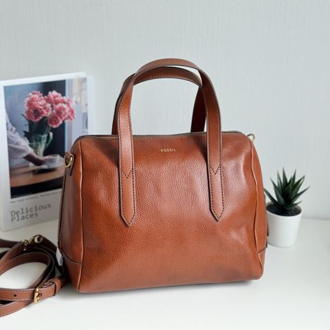 JuzBeauty_JuzBeautyMalaysia_JuzPretty_Authentic_Kbeauty_Malaysia_Skin_Care_Cosmetics_Jbeauty_Health_Care_korean_streetwear_US_Luxury_FOSSIL SHB1978210 Sydney Satchel In Brown 波士顿包1