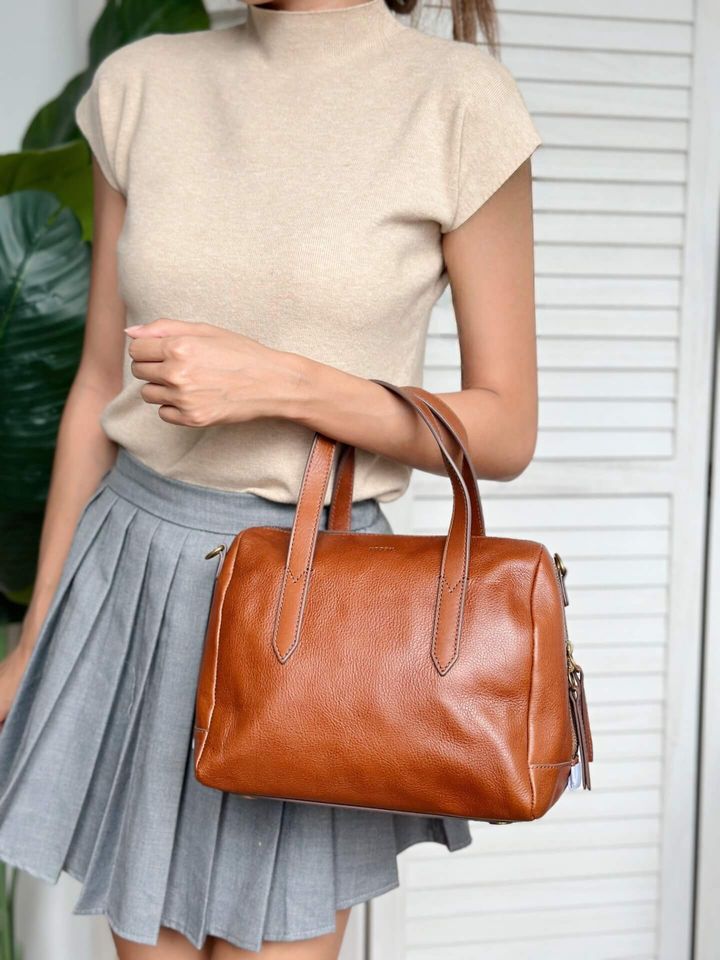JuzBeauty_JuzBeautyMalaysia_JuzPretty_Authentic_Kbeauty_Malaysia_Skin_Care_Cosmetics_Jbeauty_Health_Care_korean_streetwear_US_Luxury_FOSSIL SHB1978210 Sydney Satchel In Brown 波士顿包5