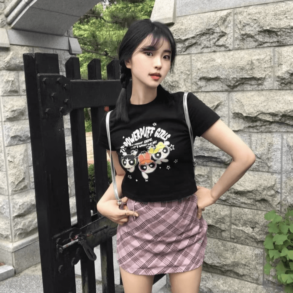 JuzBeauty-JuzBeautyMalaysia-JuzPretty-Authentic-Kbeauty-Malaysia-Skin-Care-Cosmetics-Jbeauty-Health-Care-korean-streetwear-ADLV x POWERPUFF GIRLS Crop Top T-shirt Tee Tshirt 短版上衣7