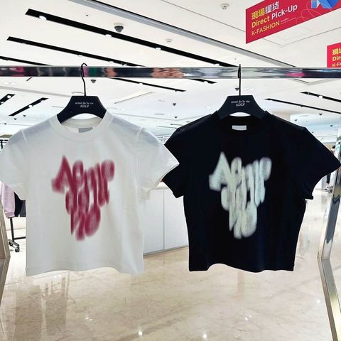 JuzBeauty-JuzBeautyMalaysia-JuzPretty-Authentic-Kbeauty-Malaysia-Skin-Care-Cosmetics-Jbeauty-Health-Care-korean-streetwear-ADLV Blur Logo Crop Short Sleeve T-Shirt 短版上衣4