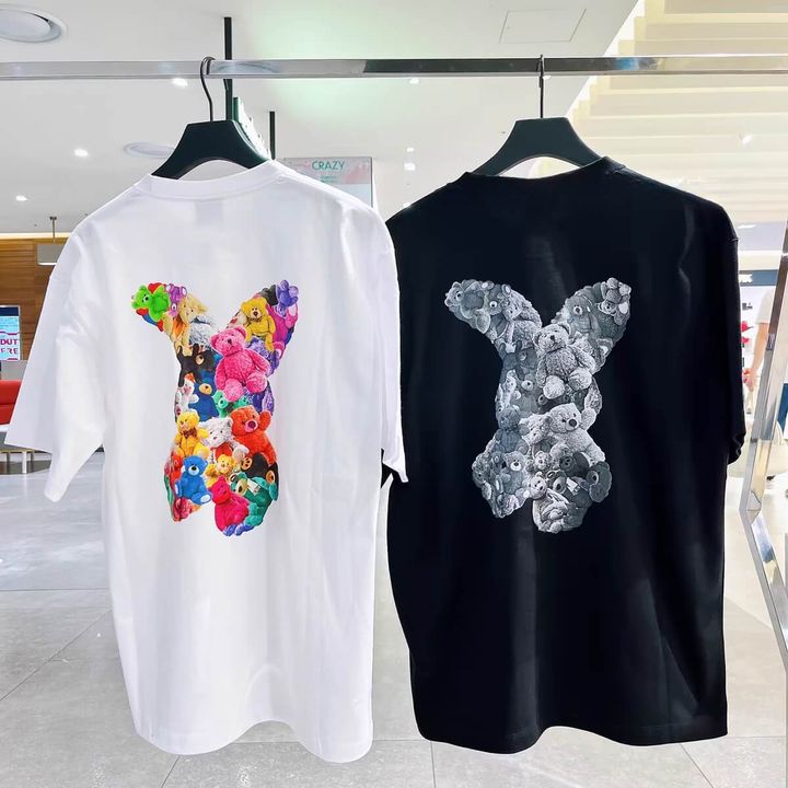 JuzBeauty-JuzBeautyMalaysia-JuzPretty-Authentic-Kbeauty-Malaysia-Skin-Care-Cosmetics-Jbeauty-Health-Care-korean-streetwear-ADLV Bear Doll Fuzzy Rabbit Short Sleeve T-Shirt 上衣4