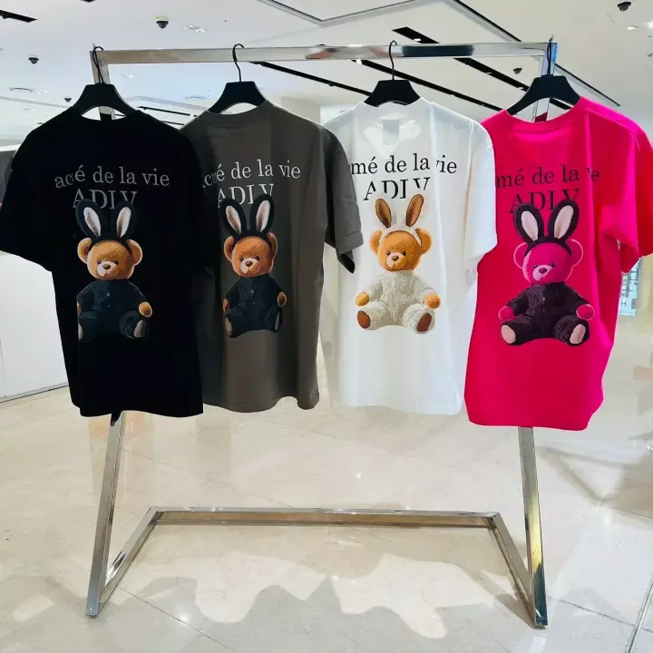 JuzBeauty-JuzBeautyMalaysia-JuzPretty-Authentic-Kbeauty-Malaysia-Skin-Care-Cosmetics-Jbeauty-Health-Care-korean-streetwear-ADLV Rabbit Bear Doll Logo Short Sleeve T-Shirt 上衣10