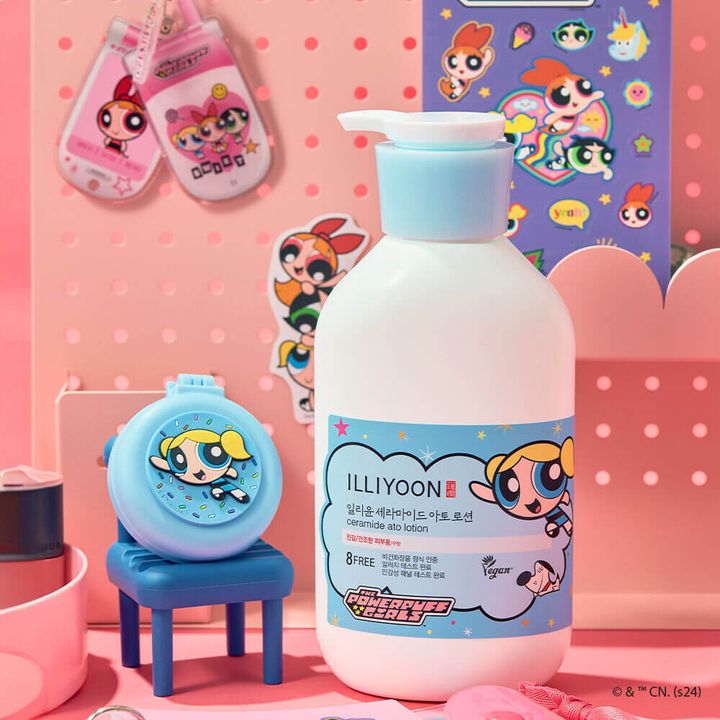 JuzBeauty-JuzBeautyMalaysia-JuzPretty-Authentic-Kbeauty-Malaysia-Skin-Care-Cosmetics-Jbeauty-Health-Care-korean-streetwear-Olive Young ILLIYOON Ceramide Ato Lotion Powerpuff Girls Special Edition 飞天小女警保湿身体乳套盒4