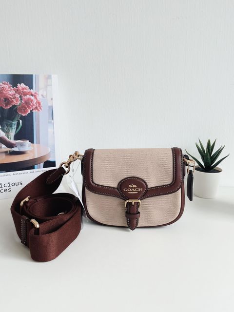 JuzBeauty_JuzBeautyMalaysia_JuzPretty_Authentic_Kbeauty_Malaysia_Skin_Care_Cosmetics_Jbeauty_Health_Care_korean_streetwear_US_Luxury_COACH CR257 Amelia Small Saddle Bag In Im-Natural Multi 迷你马鞍包1
