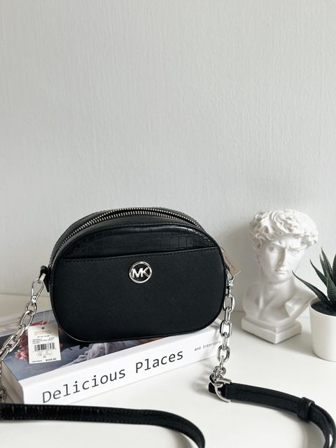 JuzBeauty_JuzBeautyMalaysia_JuzPretty_Authentic_Kbeauty_Malaysia_Skin_Care_Cosmetics_Jbeauty_Health_Care_korean_streetwear_US_Luxury_MICHAEL KORS 35H3S8GC1L Jet Set Glam Small Oval Crossbody In Black 斜挎包5