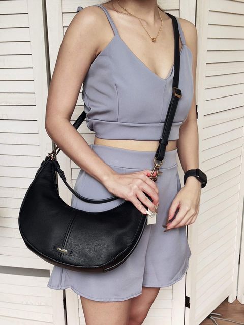 JuzBeauty_JuzBeautyMalaysia_JuzPretty_Authentic_Kbeauty_Malaysia_Skin_Care_Cosmetics_Jbeauty_Health_Care_korean_streetwear_US_Luxury_FOSSIL SHB3164001KH Shae Small Hobo In Black 腋下包2