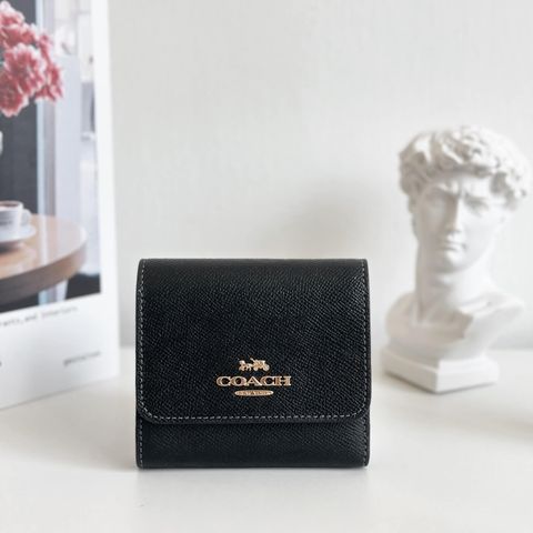 JuzBeauty_JuzBeautyMalaysia_JuzPretty_Authentic_Kbeauty_Malaysia_Skin_Care_Cosmetics_Jbeauty_Health_Care_korean_streetwear_US_Luxury_COACH CF427 Small Trifold Wallet In Black 钱包2