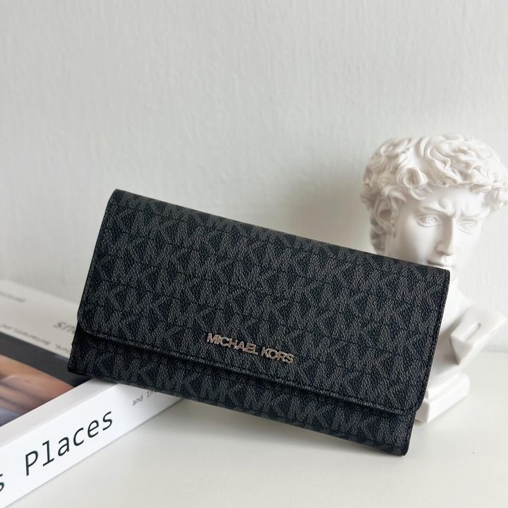 JuzBeauty_JuzBeautyMalaysia_JuzPretty_Authentic_Kbeauty_Malaysia_Skin_Care_Cosmetics_Jbeauty_Health_Care_korean_streetwear_US_Luxury_MICHAEL KORS 35F8STVF3B Jet Set Travel Large Trifold Wallet In Signature Black 长钱包2