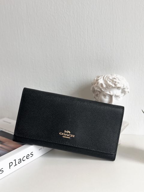JuzBeauty_JuzBeautyMalaysia_JuzPretty_Authentic_Kbeauty_Malaysia_Skin_Care_Cosmetics_Jbeauty_Health_Care_korean_streetwear_US_Luxury_COACH C5578 Slim Trifold Wallet In Black 长钱包3