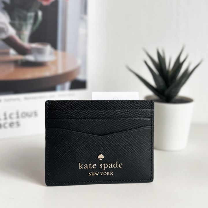 JuzBeauty_JuzBeautyMalaysia_JuzPretty_Authentic_Kbeauty_Malaysia_Skin_Care_Cosmetics_Jbeauty_Health_Care_korean_streetwear_US_Kate Spade WLR00129 Small Slim Card Holder Staci Black3