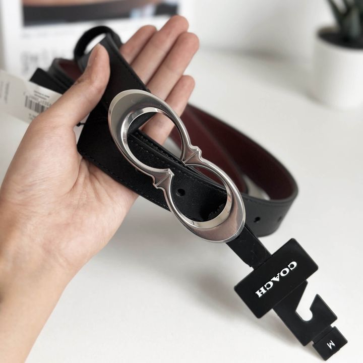JuzBeauty_JuzBeautyMalaysia_JuzPretty_Authentic_Kbeauty_Malaysia_Skin_Care_Cosmetics_Jbeauty_Health_Care_korean_streetwear_US_Luxury_COACH C1725 Signature Buckle Belt In Silver 25mm 女款腰带1